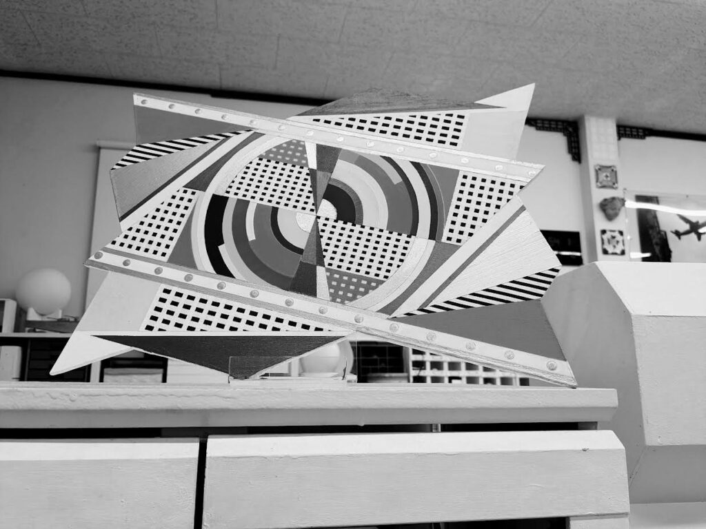 「～開催前のコメント～ 金森昭憲 」に掲載の制作風景の写真画像（文章内に記載の”1番目の写真"）です